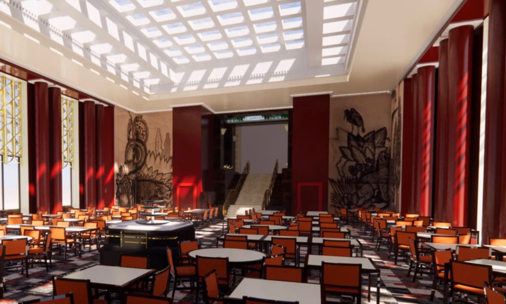 SS Atlantique First Class Dining Room